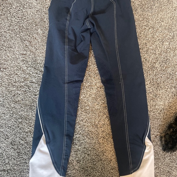 Devon-aire Blue and white knee patch breeches. Size 26R. - Picture 3 of 5